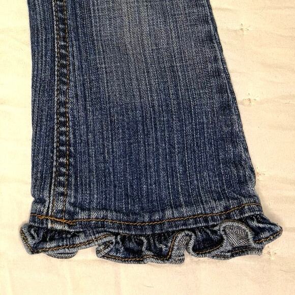 The Children's Place Ruffle Flare Jeans Girls 24M | Blue Denim Pants - Picture 3 of 10